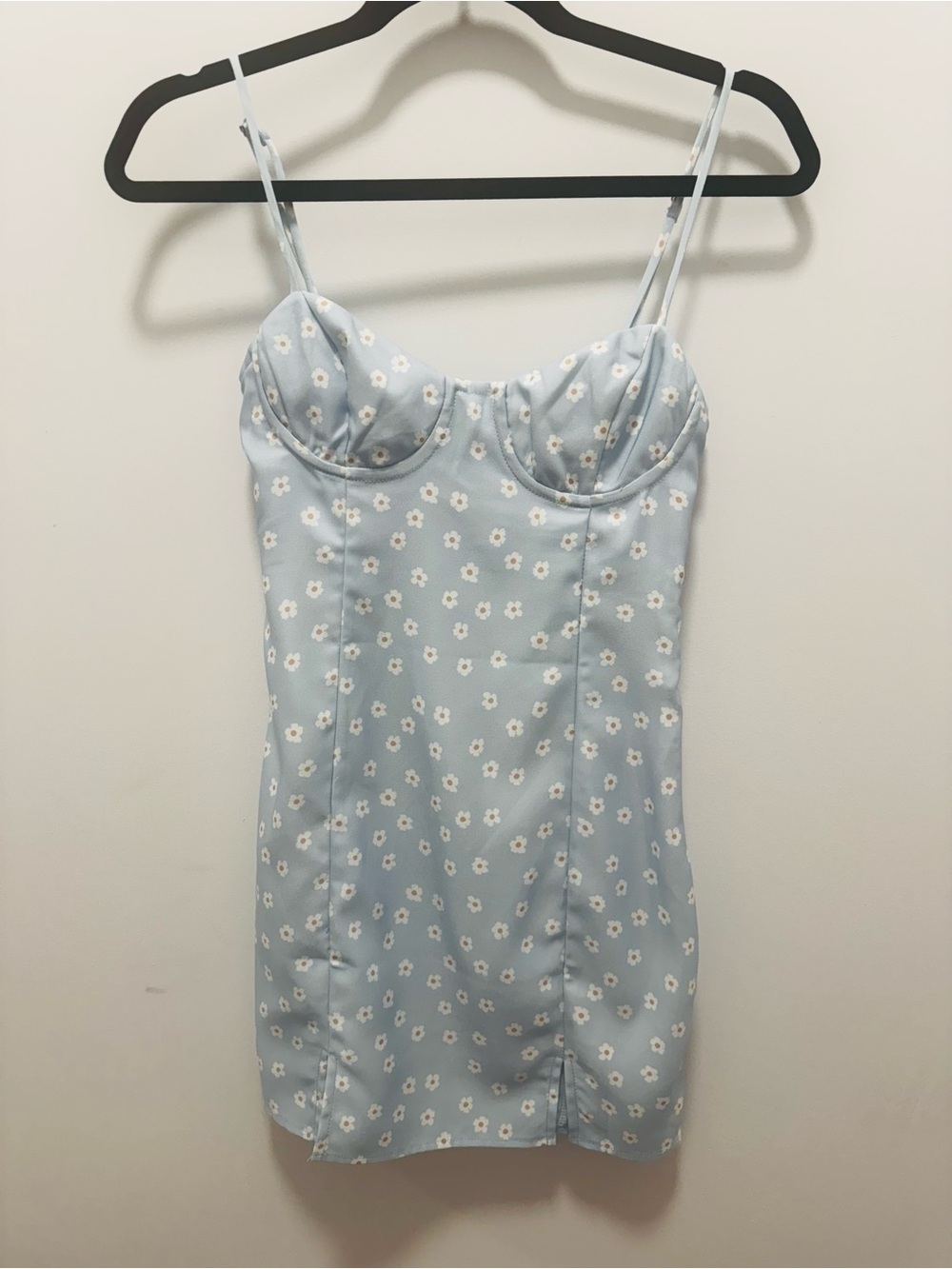 Princess Polly Light Blue Floral Mini Dress